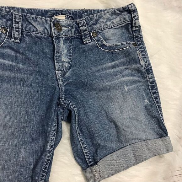 Silver Jeans Frances cuffed denim shorts size‎ 29 - Picture 7 of 10